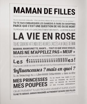 Affiche Maman de Fille - TOUT EST DIT