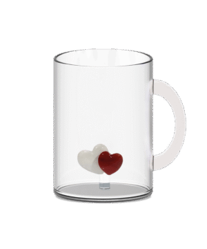 Mug en verre soufflé Coeurs – WD Lifestyle