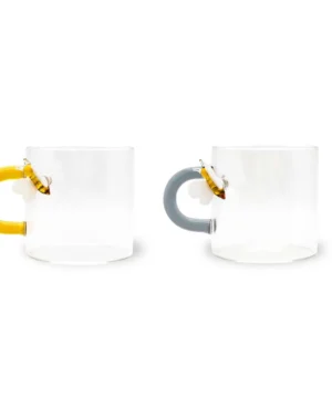 Lot de 2 tasses à café 130 ml en verre borosilicate
