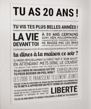 Carte 20 ans - TOUT EST DIT