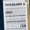 Carte astrologie Balance - TOUT EST DIT
