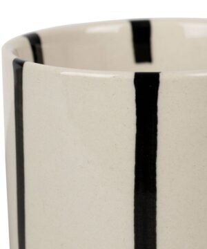 Alternative view of Gobelets Epura x4 écru et brun – Élégance et robustesse en grès