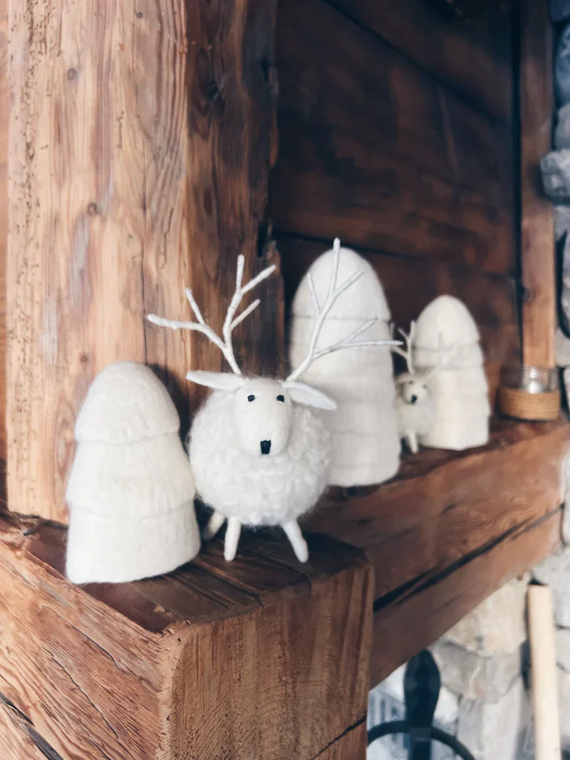 Cerfs Boule Blanc 12 cm, New Heidi – Image 3