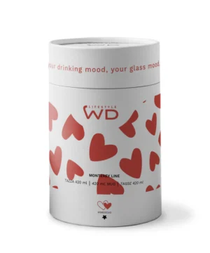 Mug en verre soufflé Coeurs – WD Lifestyle