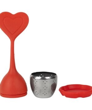 Alternative view of Infuseur à thé Cœur rouge – Pratique et coloré en inox et silicone