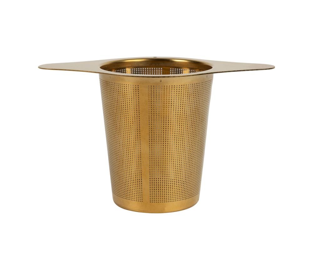 Infuseur à thé Losange doré 12,5×7×7,5 cm – Inox