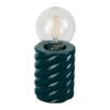 Lampe Nira émeraude D10×H13 cm en céramique