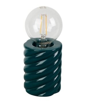 Lampe Nira émeraude D10×H13 cm en céramique