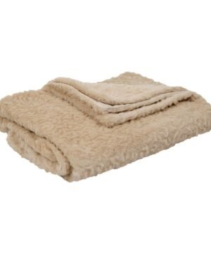 Alternative view of Plaid Félien beige – Douceur, confort et style félin