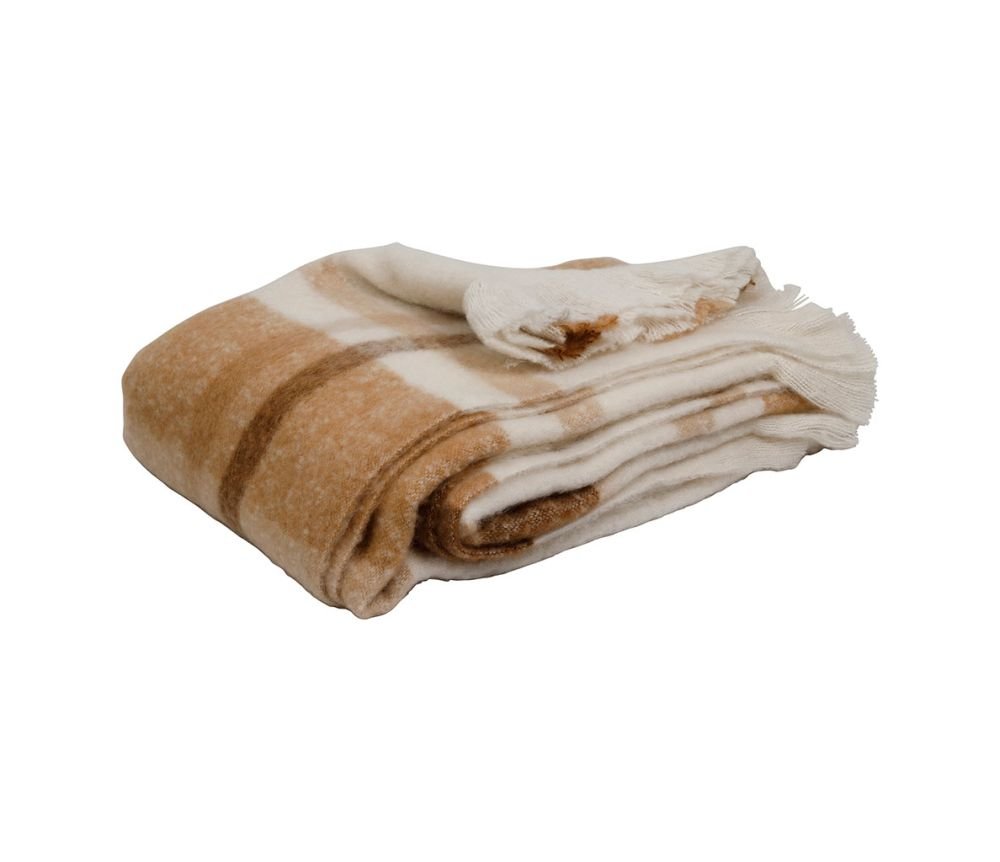 Plaid KLOSEN Beige 170x130 cm – SEMA – Image 2