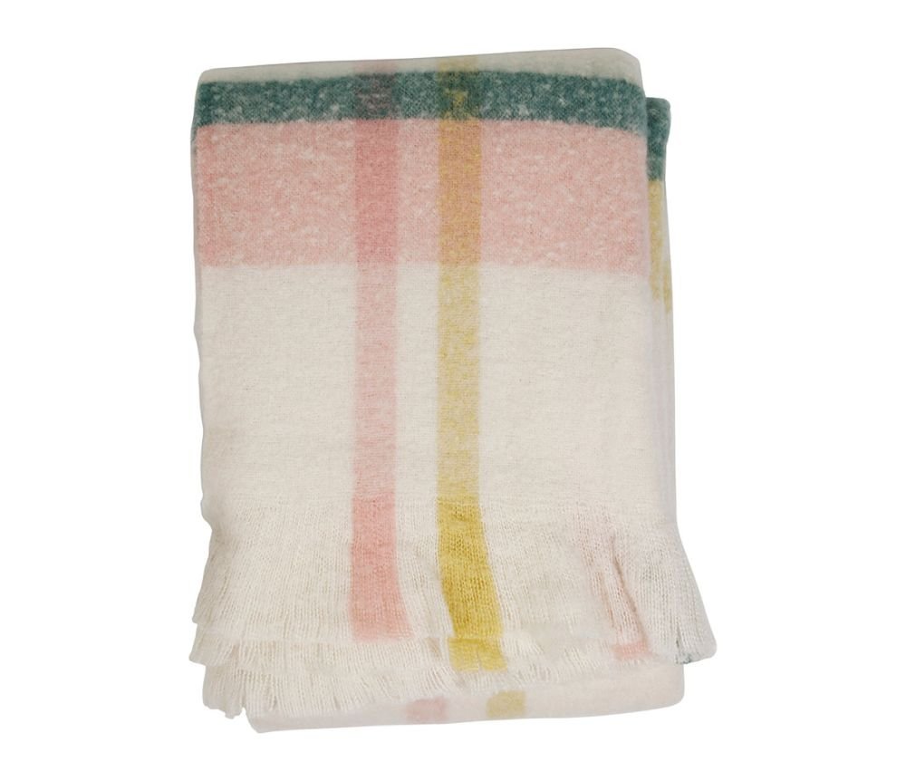 Plaid KLOSEN Vert, Rose & Jaune 170x130 cm – SEMA – Image 3