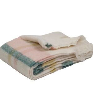 Alternative view of Plaid KLOSEN Vert, Rose & Jaune 170x130 cm – Confort, Couleurs et Bonne Humeur