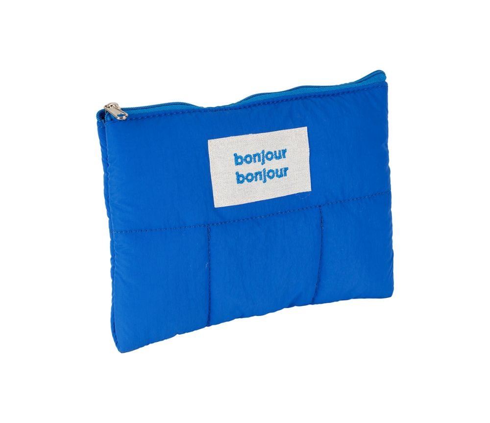 Pochette Quilted Indigo – 20x15 cm