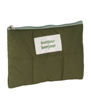 Pochette Quilted Vert 20x15 cm – Élégance et Praticité au Quotidien