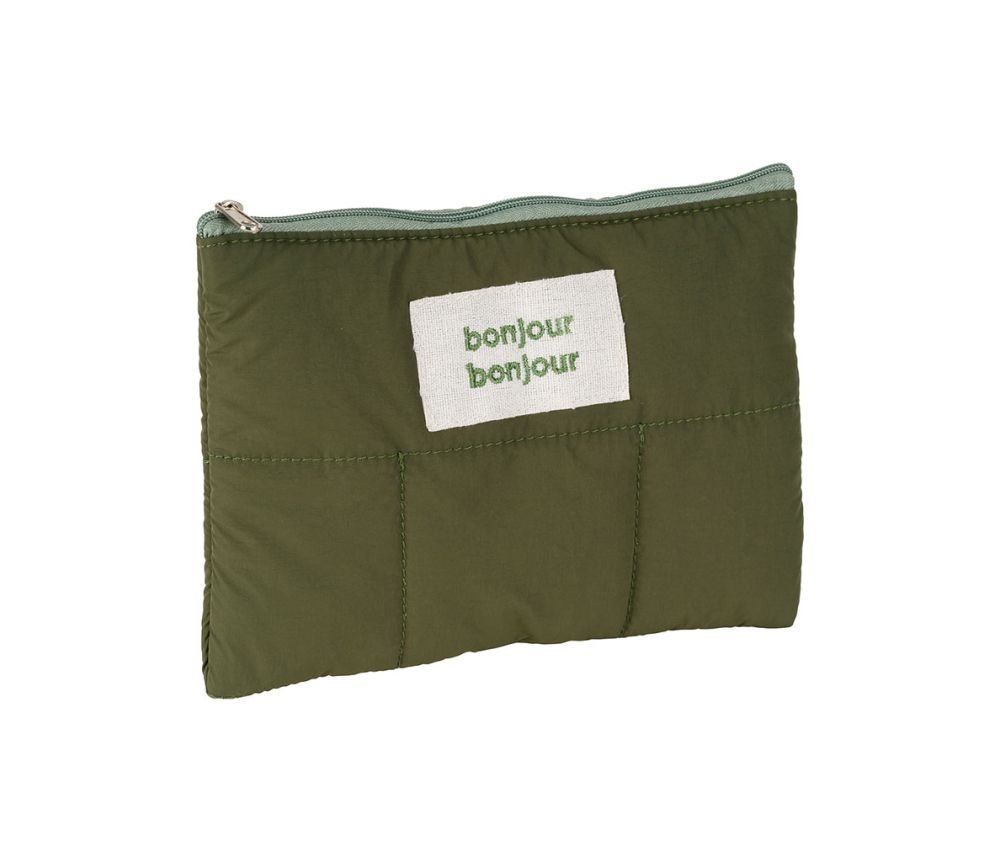 Pochette Quilted Vert 20x15 cm – Élégance et Praticité au Quotidien