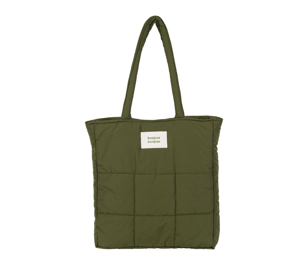 Sac Tote Bag Quilted Vert 37x42x8 cm
