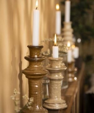 Alternative view of Porte-bougie en grès brun clair, IB Laursen