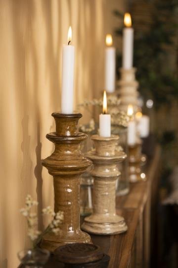 Porte-bougie en grès brun clair, IB Laursen – Image 2