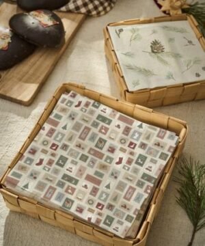 Alternative view of Serviettes en papier au motif timbres de Noël, IB Laursen