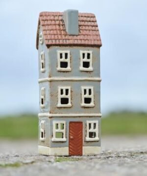 Photophore Maison“My Home Town” Porte couleur rouille, IB Laursen