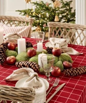 Alternative view of Nappe Silja Rouge à Grands Carreaux Naturels, IB Laursen