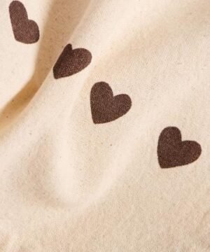 Alternative view of Torchon beige  avec des coeurs marron, IB Laursen