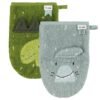Lot de 2 Gants de Toilette pour Bébé Motifs Dinosaure, Trixie