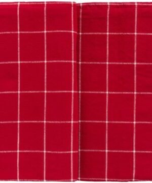 Nappe Silja Rouge à Grands Carreaux Naturels, IB Laursen