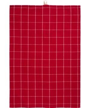 Torchon naturel carreaux rouge , IB Laursen