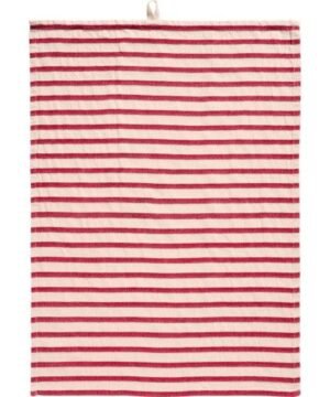 Torchon naturel à motif rayé rouge IB Laursen