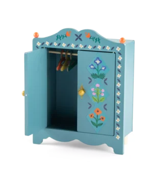 Armoire en bois avec cintres Les Minouchkas, Moulin Roty