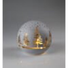 Boule lumineuse LED en verre “White Forest”, AM Design