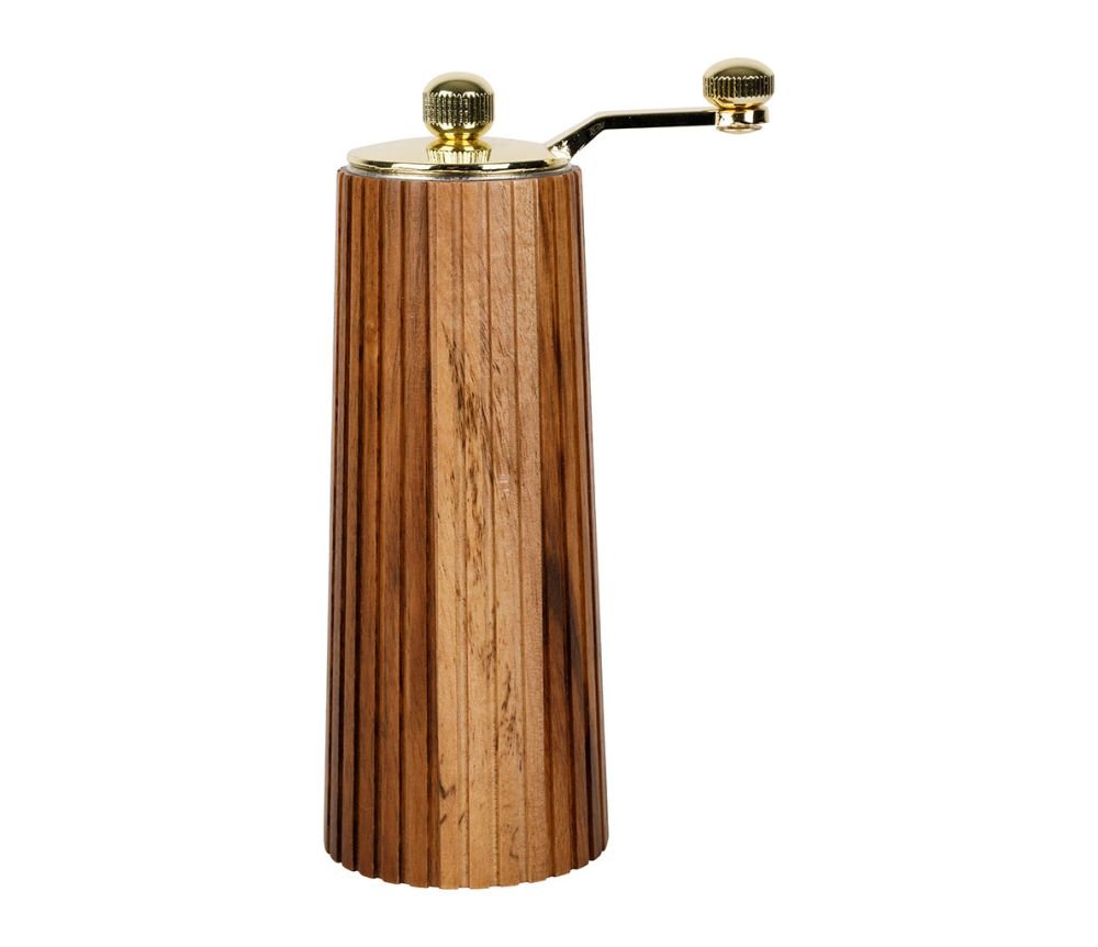 Moulin à Poivre & Sel Ablis Doré en acacia et céramique, Yliades