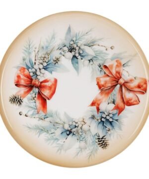 Plateau Rond Ruban 35 cm en fer, Yliades