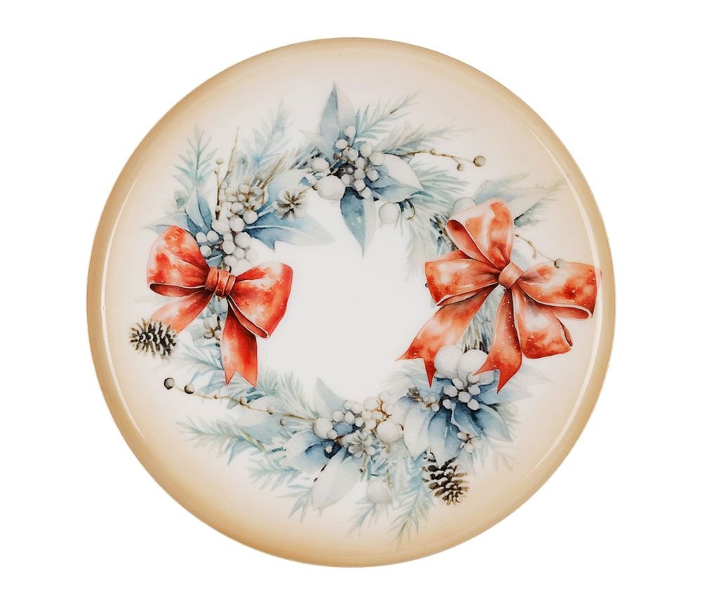 Plateau Rond Ruban 35 cm en fer, Yliades