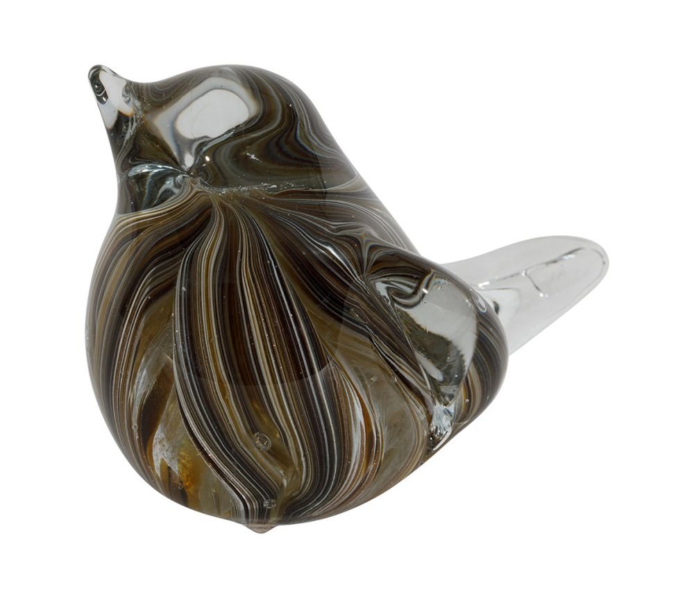 Presse-papier Moineau Serin en verre, Yliades – Image 2