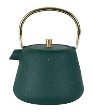 Théière anse dorée filtre Arty Émeraude Doré 1L – Yliades