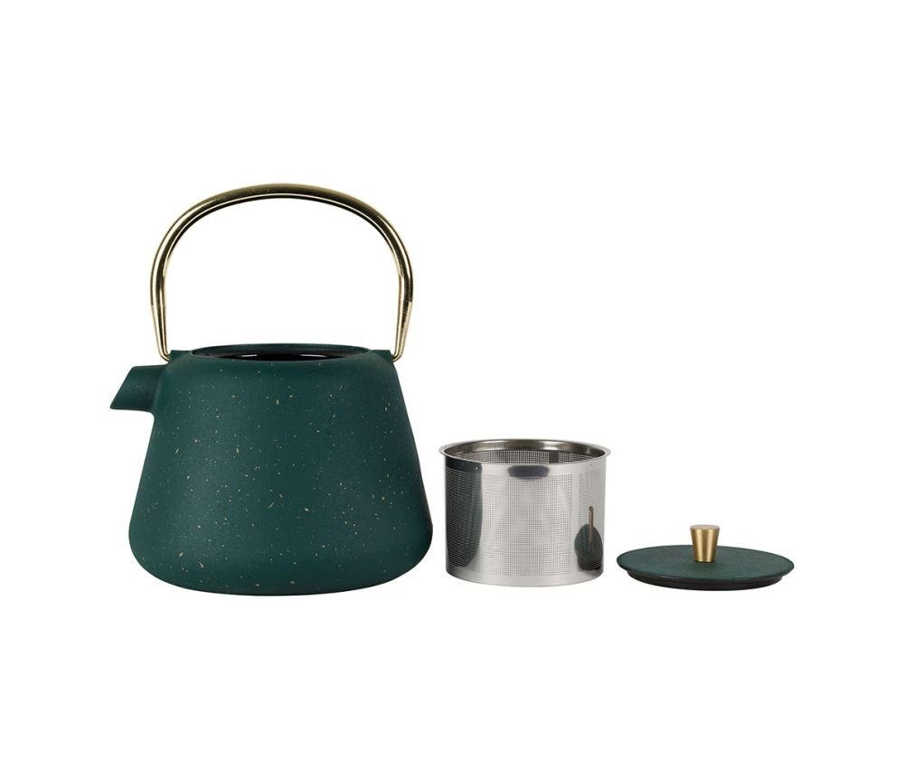 Théière anse dorée filtre Arty Émeraude Doré 1L – Yliades – Image 2