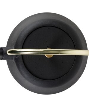 Théière anse dorée filtre Arty Noir Doré 1L – Yliades