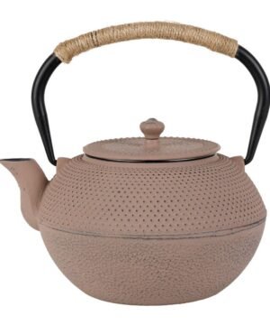Théière avec filtre picots Nude 1,2 L en fonte et inox, Yliades