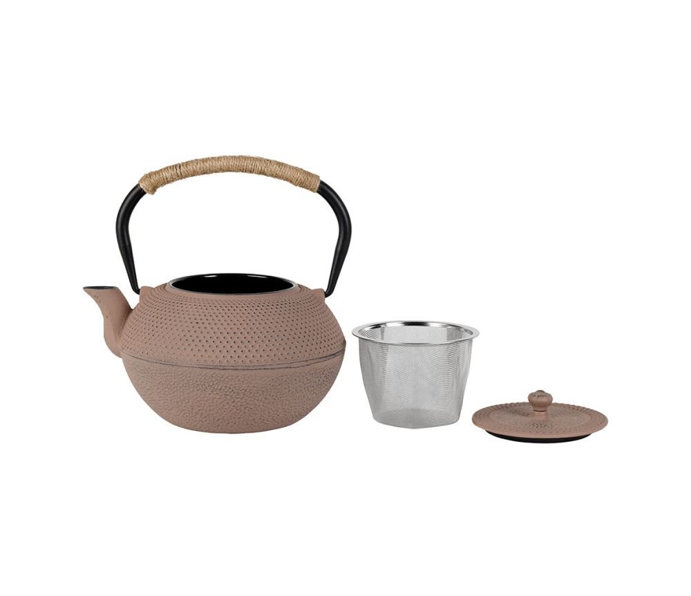 Théière avec filtre picots Nude 1,2 L en fonte et inox, Yliades – Image 2