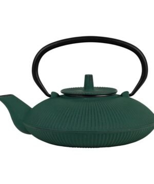 Théière Plate avec Filtre Brin Vert 70 cl en fonte et inox, Yliades