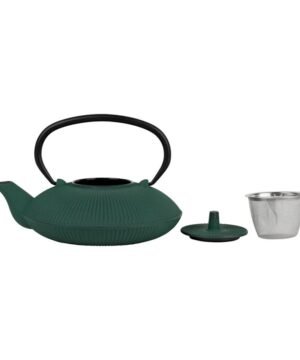 Alternative view of Théière Plate avec Filtre Brin Vert 70 cl en fonte et inox, Yliades