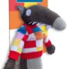 Peluche Loup avec pull à damier, AUZOU