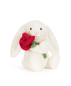 Cream Bunny with Rose, Jellycat