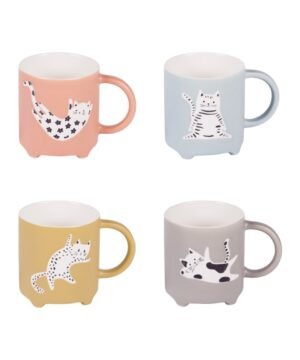 Coffret de 4 mugs Ronron 35 cl, BASTIDE