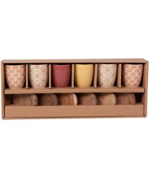 Coffret de 6 tasses et sous-tasses Rangoli, BASTIDE