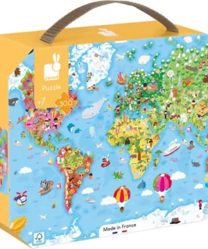 Puzzle Géant Monde – 300 pièces, Janod