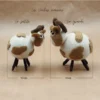 Vache boule marron en feutrine artisanale – New Heidi