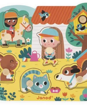 Puzzle en Bois “La Campagne” – Jouet d’Éveil, Janod